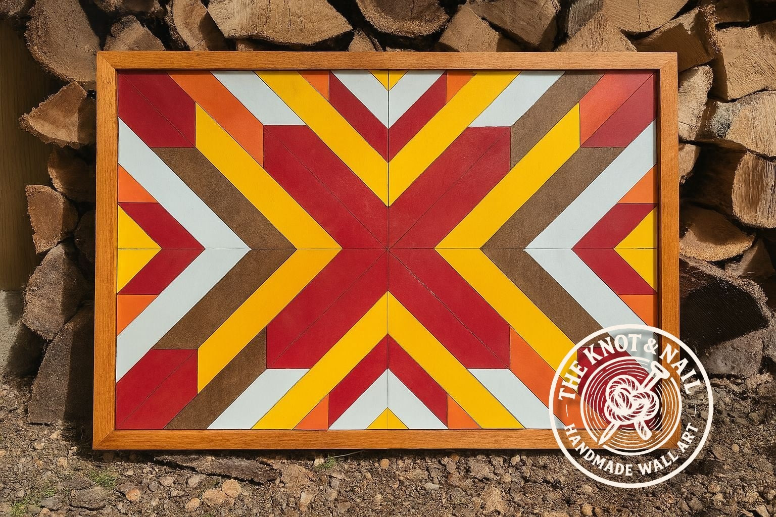 The Aggie | Bold Geometric Wood Wall Art